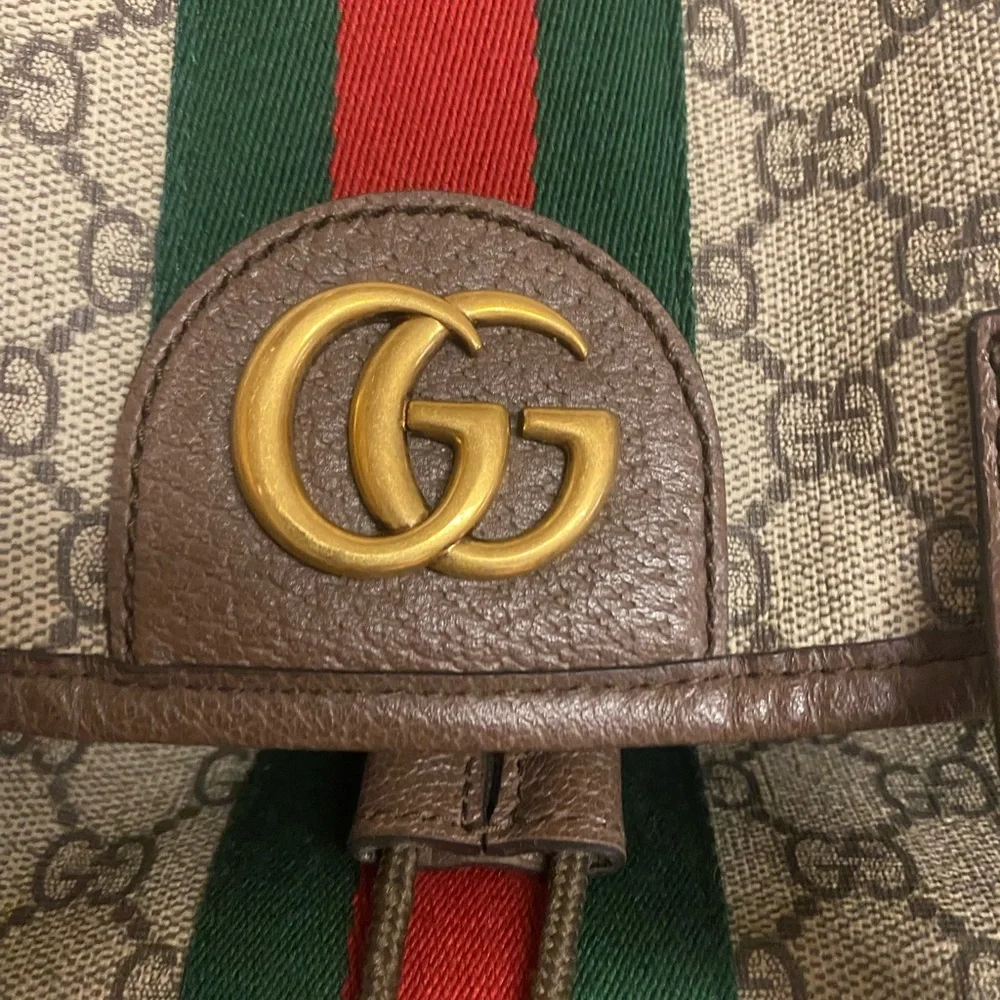Authentic Gucci Ophidia Monogram Backpack with VTG Double G